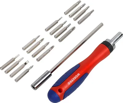 Obrázek produktu pro WORKPRO WP200516 - Profesionální ráčnový šroubovák CR-V pro elektrikáře (18 kusů)