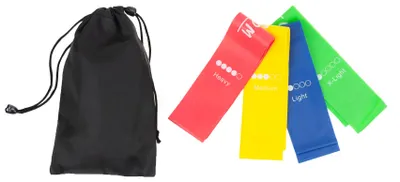 Zdjęcie produktu dla TG60274 GUMY 4 x TAŚMY DO ĆWICZEŃ FITNESS ZESTAW + pokrowiec