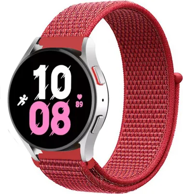 Produktbild von Strap-it Samsung Galaxy Watch 5 - 44mm Nylonarmband (Rot)