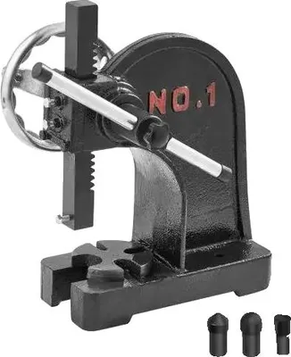 Produktbild von Arbor Press, 1 Tonne Tragfähigkeit, Ratschbetrieb, Max Arbeitshöhe 15 cm, Hochfester Gusseisen,