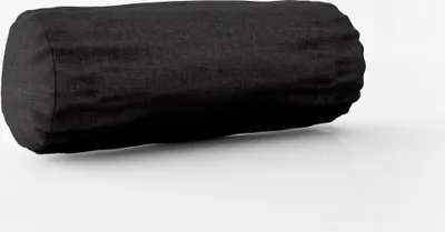 Produktbild von SCHÖNER LEBEN. Kissenhülle Waffelrelief Kästchenstruktur uni schwarz Größe 15x40cm (ØxB) Nackenrolle 15x40cm (ØxB) Nackenrolle Größe