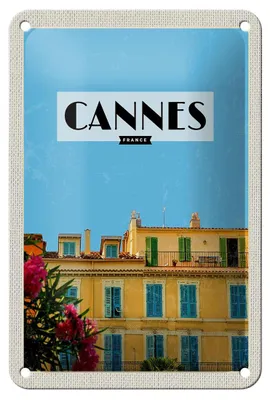Produktbild von Blechschild Reise 12x18cm Cannes France Frankreich Tourismus Schild