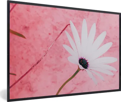 Produktbild von MuchoWow® Gerahmtes Poster Blumen - Rosa - Vintage 30x20 cm - Poster mit Schwarzem Bilderrahmen Wandposter Rahmen Foto Bilder - Kunstdruck - Bild-Poster
