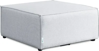 Produktbild von HOME DELUXE - Hocker VERONA - Hellgrau, ca. 87 x 46 x 87 cm, Sitzhöhe: 46 cm, Sitztiefe: 87 cm I Modulares Sofa Modulsofa Ecksofa Wohnlandschaft