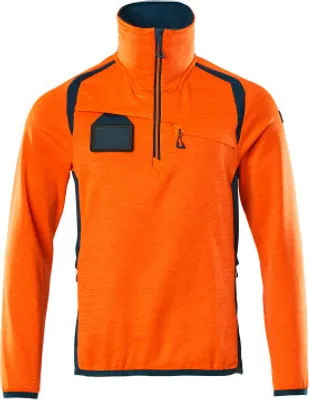 Produktbild von MASCOT® Fleecepullover mit kurzem Reißverschluss 19303-316-1444 Hi-vis Orange/Dunkelpetroleum L