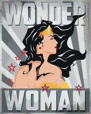 Zdjęcie produktu dla Zuty - Painting by Numbers - WONDER WOMAN STAR II, 40x50 cm, bez ramy i bez płótna