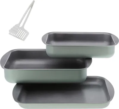 Produktbild von PFAS-freies Primecook Antihaft Ofenschalen- und Auflaufformen-Set Forno - 4-teilig – strapazierfähig - Ecoshield – 100 % sicher und gesund