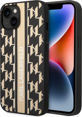 Obrázek produktu pro Karl Lagerfeld Monogram Stripe - Kryt na iPhone 14 (hnědý)