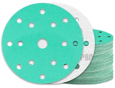 Obrázek produktu pro Brusný papír Klett, 150 mm, zrnitost 80, 15 děr, 60 kusů, pro excentrické brusky
