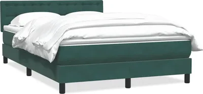 Produktbild von vidaXL Boxspringbett mit Matratze Dunkelgrün 160x220 cm Samt