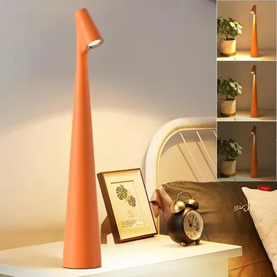 Produktbild von LED-Tischlampe kabellos dimmbar mit Touch Control, LED-Tischlampe Akku, Tischlampe mit Batterie, wiederaufladbare Tischlampe mit USB, tragbare Metall-Tischlampe für den Innenbereich