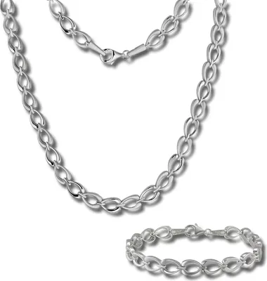 Produktbild von SilberDream Collier Armband Schmuck-Set für Damen Herz Silber glanz SDS446J