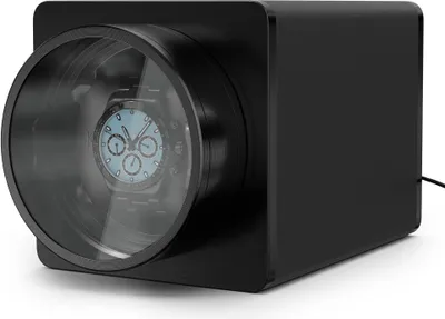 Produktbild von Klarstein TimeSync Uhrenbeweger – Leiser Mabuchi-Motor, , 5 TPD, Batteriebetrieb und Netzstrom, für 1 Automatikuhr, Schwarz – Uhrenbeweger für Automatikuhren