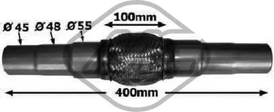 Obrázek produktu pro Metalcaucho 02046 Flexi výfukové potrubí 400 mm