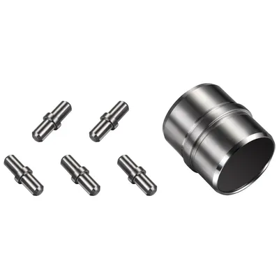 Produktbild von AICA Edelstahl Geländerverbinder-Set Gerade Flexibel und Langlebig für Geländersysteme 42,4 mm Durchmesser 5 Querholme