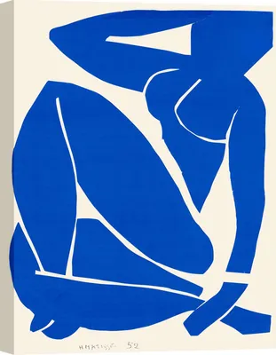 Image de Impression d'art sur toile, Henri Matisse - Nu Bleu III, 1952 - 70x50 cm