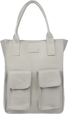 Produktbild von Große Shopper Ledertasche Vezze Tasca Grau