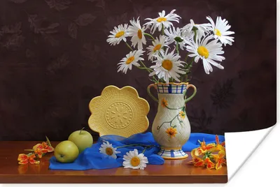Produktbild von MuchoWow® Poster Stillleben - Gänseblümchen - Blumen 90x60 cm - Schlafzimmer