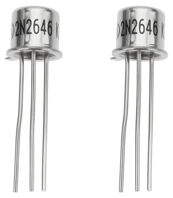 2 Stück 2N2646 Unijunction-Transistoren, TO-18