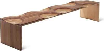 Produktbild von Casa Padrino Luxus Sitzbank Braun / Naturfarben 200 cm -  Italy