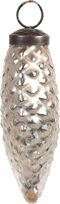 Produktbild von Clayre & Eef 6GL4541S Christbaumkugeln Ø 4 x 10 cm, silberfarben