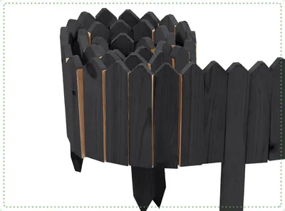 Produktbild von Aopunly Rasenkante Holzvertäfelung Beeteinfassung Beetbegrenzung Rasenkanten rasenkante kunststoff für Garten,200*10*1.5cm Anthrazit