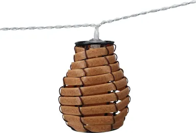 Zdjęcie produktu dla Girlanda świetlna, 10 rattanowych lampionów