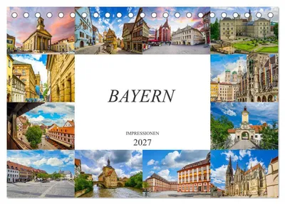 Produktbild von Bayern Impressionen (Tischkalender 2027 DIN A5 quer), CALVENDO Monatskalender