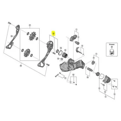 Immagine prodotto di Shimano Grx Rx817 11s Portapuleggia Esterno Nero Taglia Unica