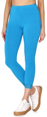Produktbild von Merry Style Damen 7/8 Leggings mit Spitze MS10-342(Blau,S)