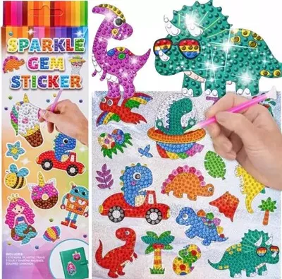 Productafbeelding van Sparkle dinosaurus mozaïek met diamanten – Fandy