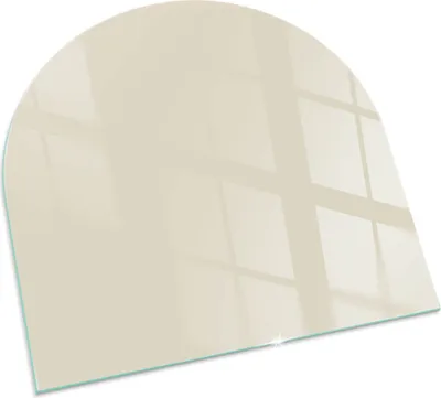 Produktbild von Farbe Beige – Glasbodenplatte für – Kaminofen – Kaminplatte Glas – Schutzglas – Funkenschutzplatte –Glasbodenplatte Feuerfeste – Hitzeschutzplatte – Bodenschutz aus Glas – 100x100 cm