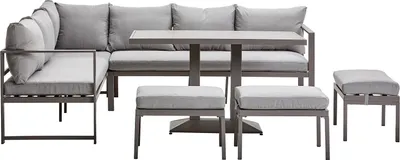 Produktbild von home24 Dining-Loungeset - 6-teilig - Eisen / Polyester