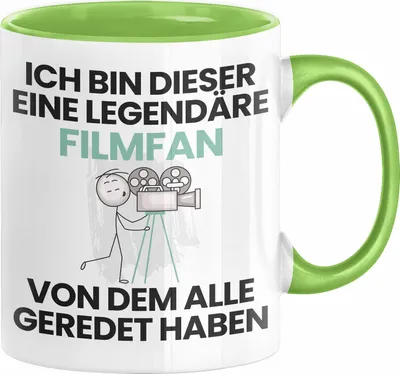 Produktbild von Filmfan Geschenk Tasse Lustige Geschenkidee Geburtstag für Filmfan Ich Bin Dieser Legendäre Filmfan Von Dem Alle Geredet Haben Kaffee-Becher (Grün)