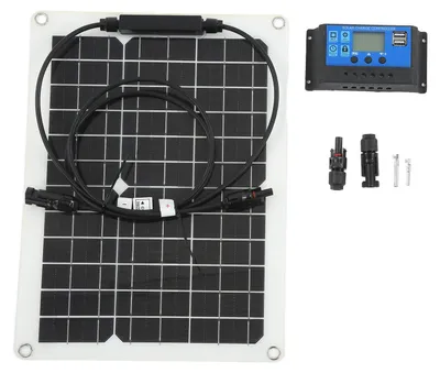 Immagine prodotto di Kit controller per pannelli solari a celle monocristalline, 30 W, uscita 18 V per auto-houseboat