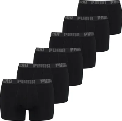Produktbild von PUMA Basic Boxershorts Herren - 6er-pack - Unterhosen Boxer Unterwäsche - Schwarz