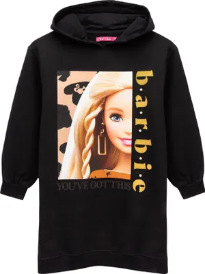 Produktbild von Barbie - Hoodie-Kleid für Mädchen NS7454 (104) (Schwarz)