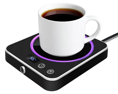 Kaffeetassenwärmer, 3 Temperaturen, 1–12 Std. Timer, schwarz