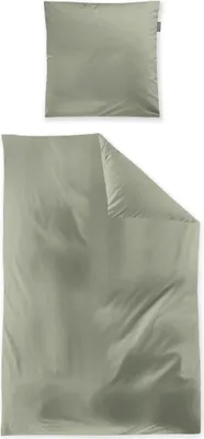 Produktbild von irisette Bettwäsche PARIS Satin BL 135x200 cm grün Bettbezug Bettzeug