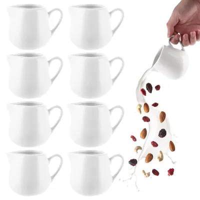 8 Melkkännchen aus Porzellan, 240 ml, für Cappuccino