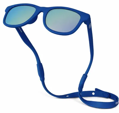 Produktbild von Babysunnies Marineblaue Polarisierte Baby-Sonnenbrille mit Band (0–24 Monate) – Flexible UV400 Säuglingssonnenbrille