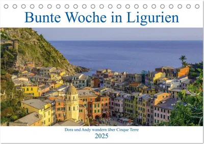 Produktbild von Bunte Woche in Ligurien (Tischkalender 2025 DIN A5 quer), CALVENDO Monatskalender