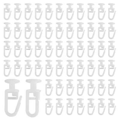 Imagen del producto de Ganchos para cortinas anillas para cortinas de plástico - 11 mm - Juego de 120 piezas