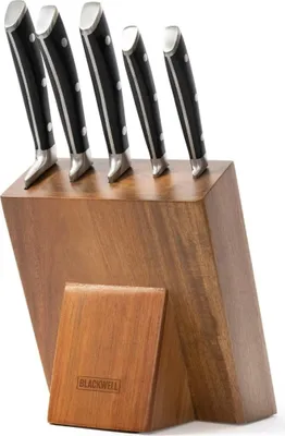 Produktbild von Blackwell Messerblock - Deluxe - Kochmesser, Brotmesser, Fleischmesser, Officemesser & Schälmesser 6-teilig