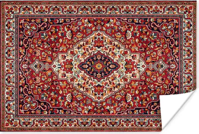 Produktbild von MuchoWow® Poster Persische Teppiche - Teppiche - Muster - Rot 180x120 cm - Fotoplakat