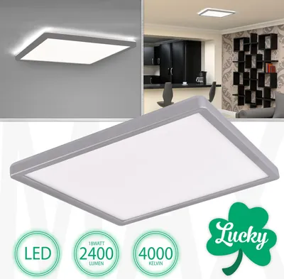 Produktbild von Eckige LED Deckenleuchte LUCKY 18W, Neutralweiß