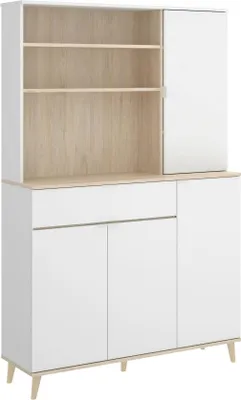 Produktbild von Sideboard Sparavero,  120x40h191 cm,  Weiß und Eiche
