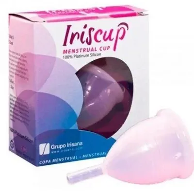 Immagine prodotto di IRISCUP - piccola coppetta mestruale rosa + borsa sterilizzante in omaggio