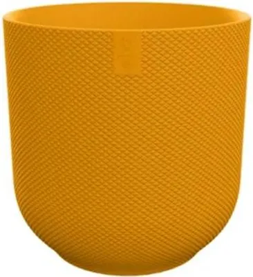 Obrázok produktu pre Kvetinác Jazz okrúhly jantárovožltý - Ø23cm - výška 21cm - dekoratívny kvetinác