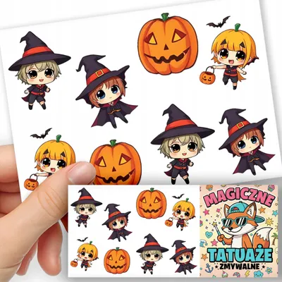 Zdjęcie produktu dla Tatuaże Zmywalne Dla Dzieci Tymczasowe - Halloween - 8 El.